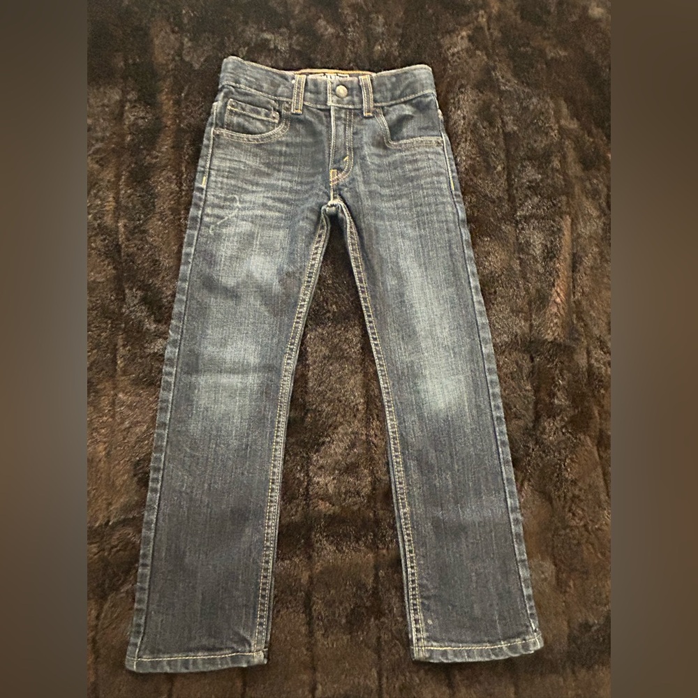 Levi’s Signature Kids Slim Straight Jeans Size 7 Regular Blue Denim